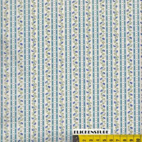 Blaue Blümchenbordüre